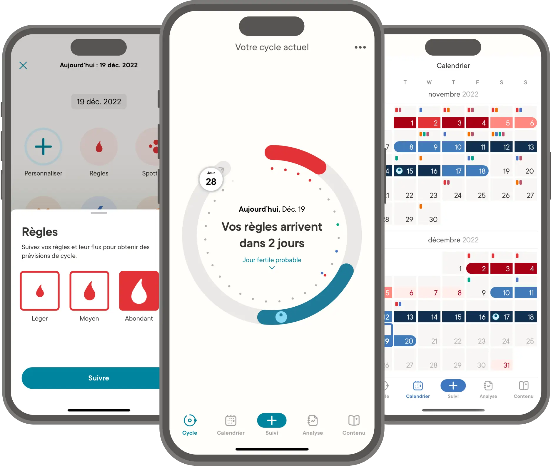 application suivi cycle menstruel clue